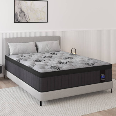 9'' Hybrid Mattress in a Box, Medium Firm Cooling Gel Memory Foam Mattress with Individually Pocket Springs, Pressure Relief & Motion Isolation