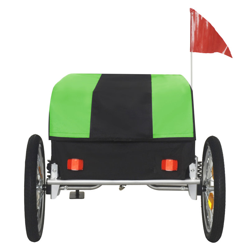 Remorque de chargement de vélo robuste avec housse imperméable - Chariot tout-terrain pliable pour le camping et l'épicerie