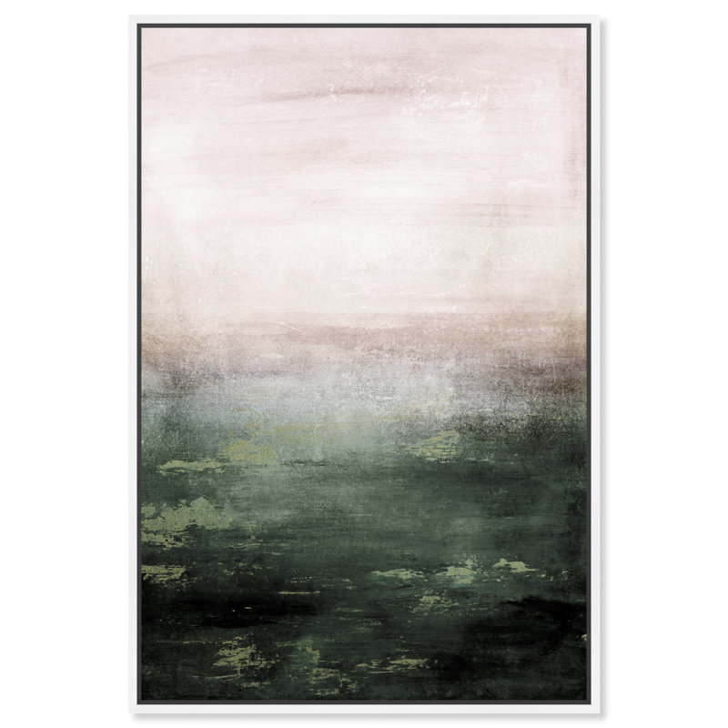 «Abstract Mossy Sailing», reproduction d'impression, Toile blanche encadrée, H 24 po x l 16 po x P 1,5 po