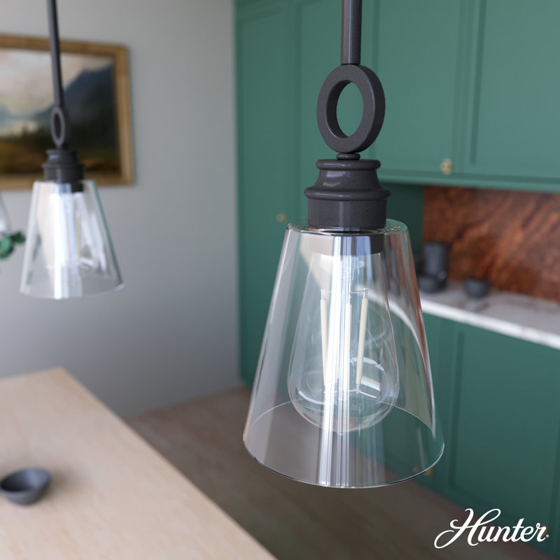 Klein 1 Light Glass Cone Pendant, Mini, Noble Bronze