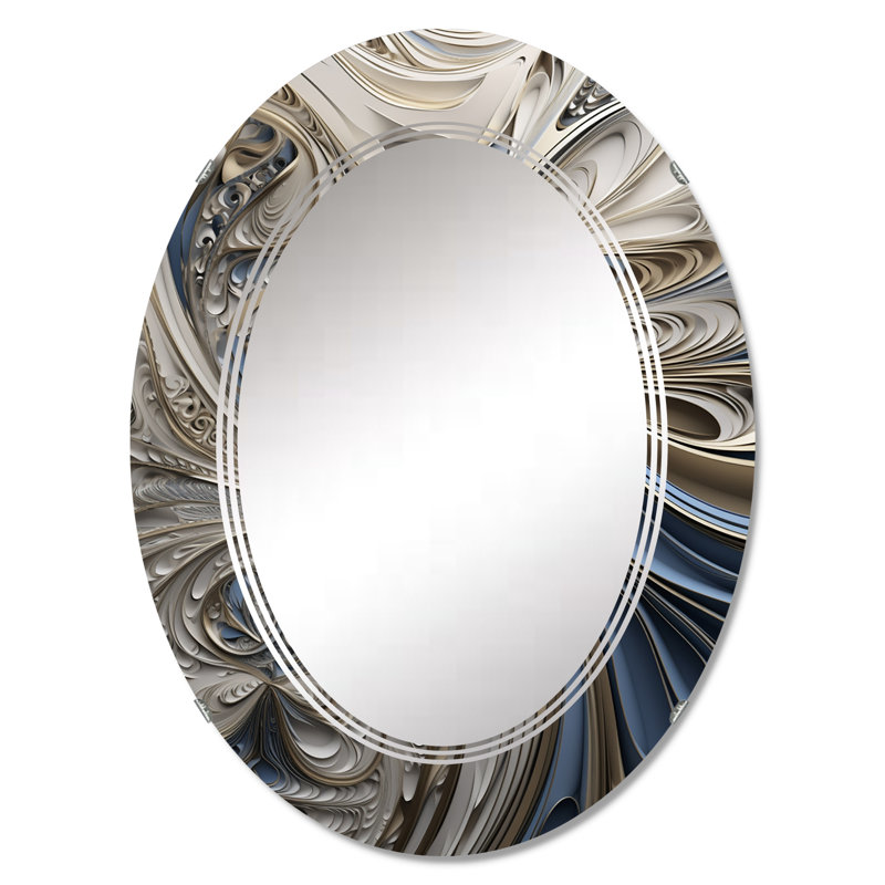 Elberson - Miroir mural moderne ovale, 36 po x 24 po