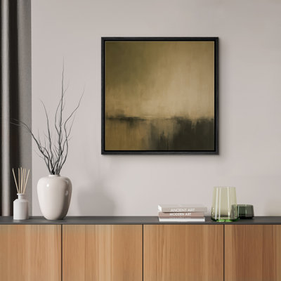 Reproduction d'art encadrée sur toile pour décor moderne neutre