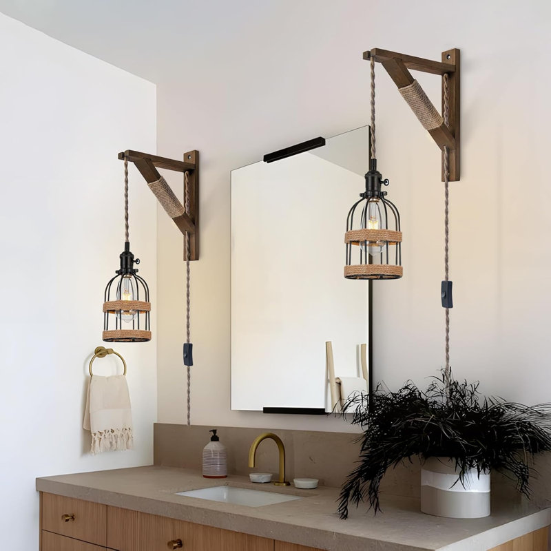Ensemble de 2 appliques murales Farmhouse
