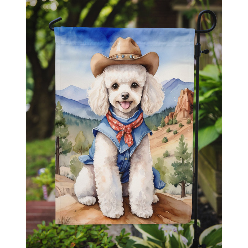 Drapeau Cowboy Welcome Garden, Caniche