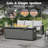 51" H X 21" W Metal Propane Outdoor Fire Pit Table With Cover, Crystals-1236793800