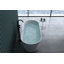 Baignoire autoportante 55 po en acrylique, baignoire contemporaine avec trop-plein chromé et bonde