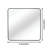 Metal Framed Square Bathrrom Mirror for Wall-2058943381