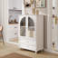 Armoire arquée en verre trempé avec 2 tiroirs
