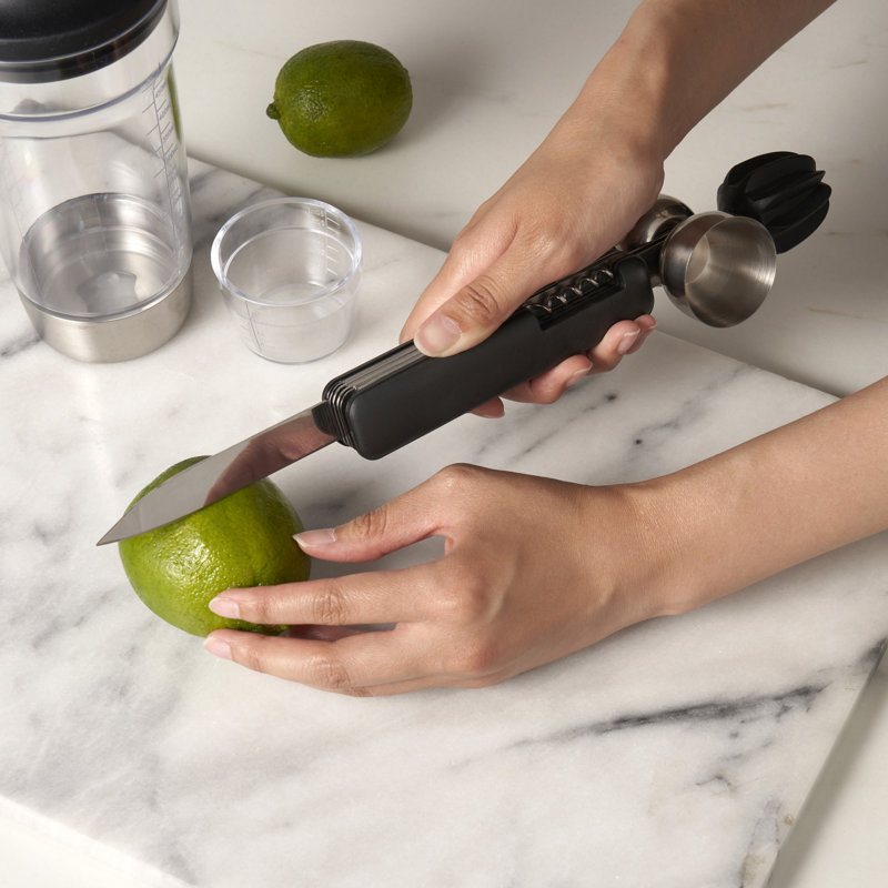 Black Stainless Steel 10-in-1 Bartending Tool Set