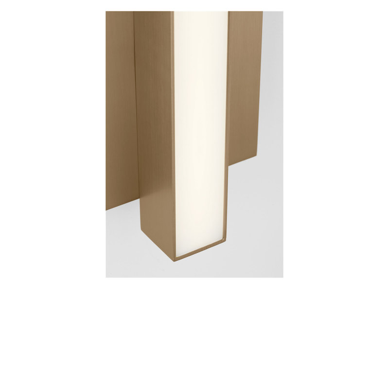 Meuble-lavabo à DEL, H 4,5 po x l 13 po x P 2,25 po, Laiton satiné