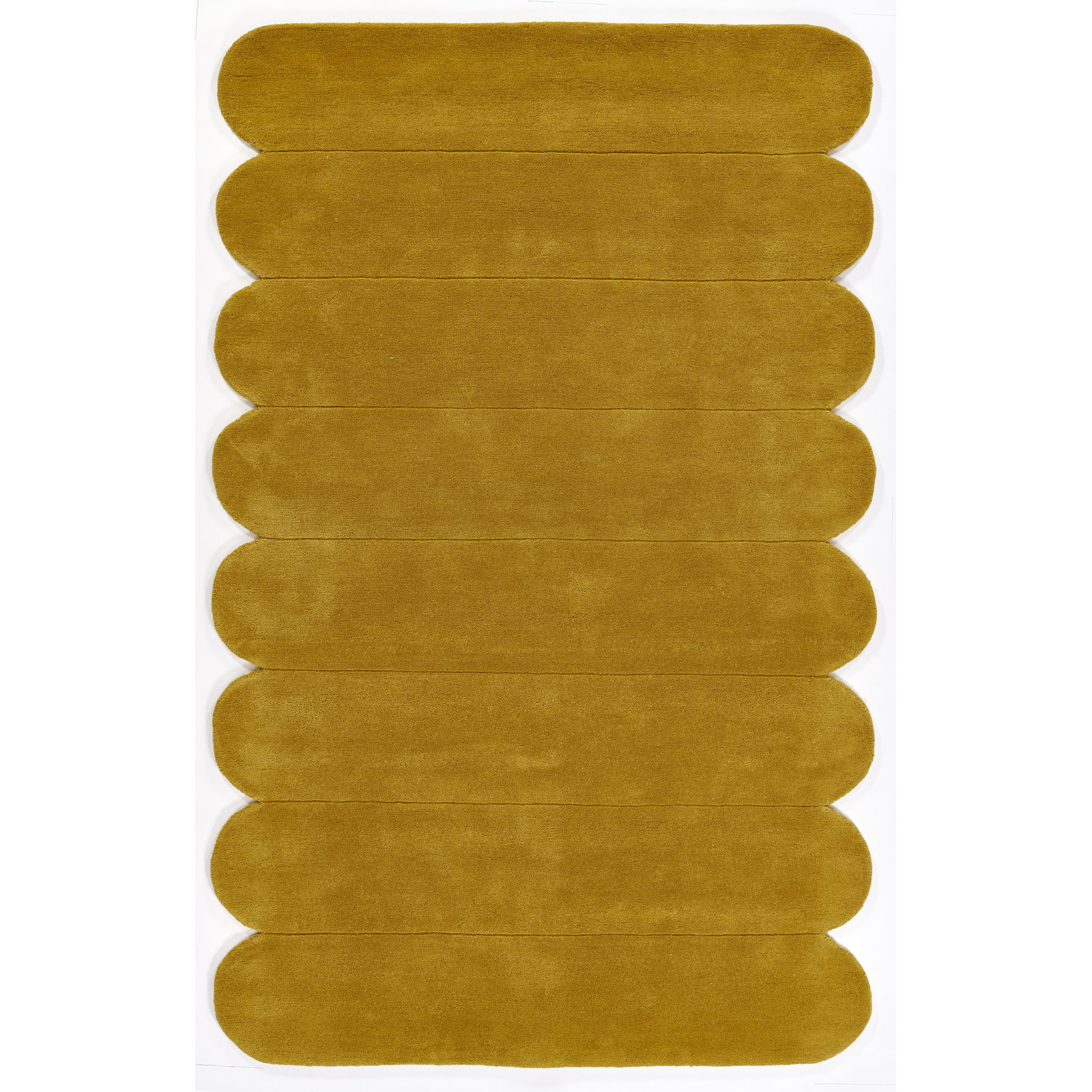 Dabria Hand Tufted Wool Tumeric Rug, Rectangle 8' x 10'