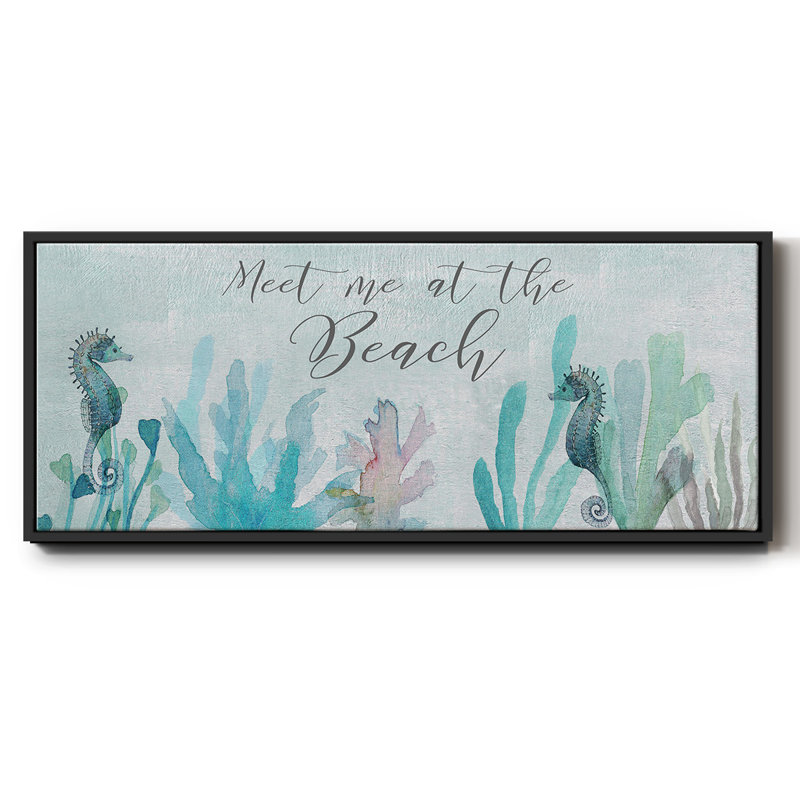 Hippocampes et corail - toile encadrée