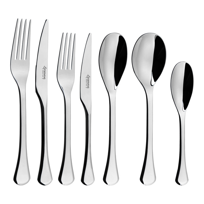 Rivers Collection 84 Piece Stainless Steel Cutlery Set , Service for 12, Rother