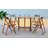 Lagarde 4 - Person Acacia Wood Patio Dining Set with-1591002310