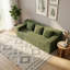Canapé 71 po 3 places avec assise profonde et velours côtelé moelleux - aucun assemblage requis pour le salon, la chambre à coucher et le bureau-529258107
