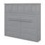 Lit double escamotable / mural avec armoires de rangement supérieures-735779970