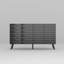 Buffet noir H 31,4 po