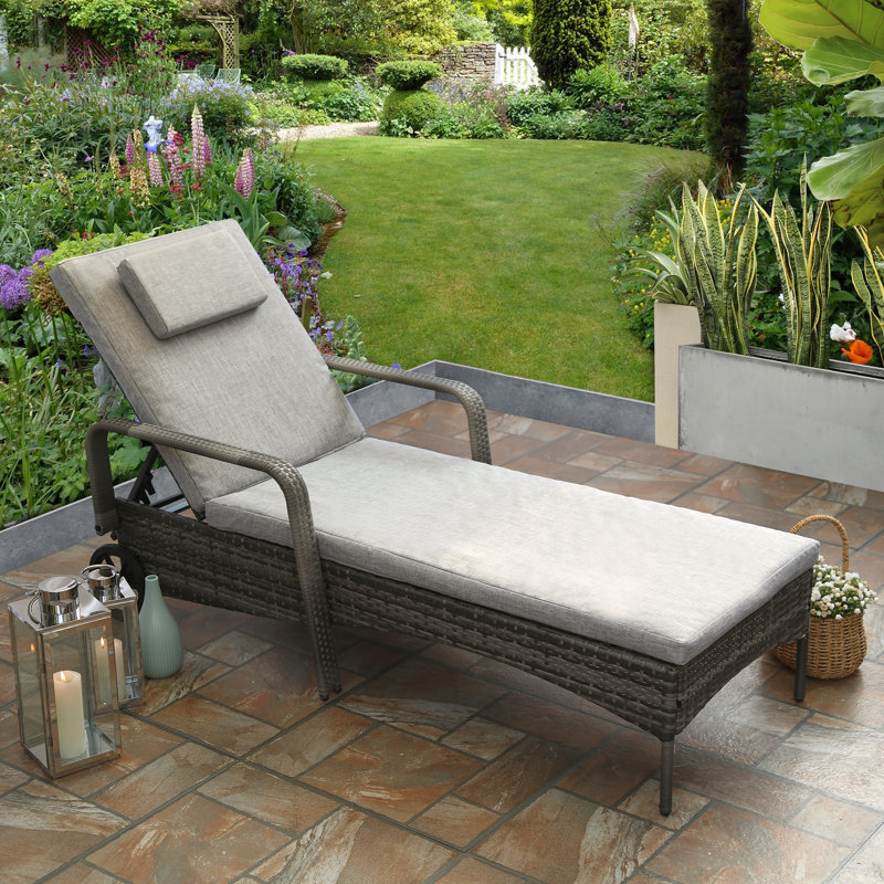 Twitty 170cm Long Reclining Single Chaise with Cushions