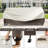 Wendella All-Weather Water Resistant Patio Sofa Cover With Breathable Fabric, 4 Adjustable Elastic Hem, 2 Click-Close Straps & Padded Handles – Windproof, UV Protected-1710964387