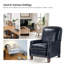 Fauteuil inclinable manuel en cuir véritable Glen Ellyn-1290649080