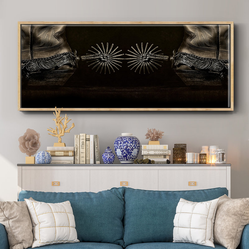 Photography Study Spurs- Framed Canvas