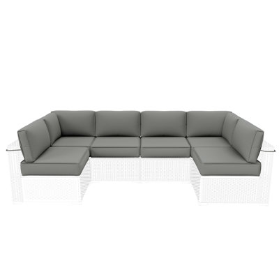 14-Piece Outdoor Replacement Cushion Set Seat/Back Cushion，26'' W X 26'' D，Only Cushions