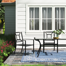 Alyah Powder Coated Steel Outdoor Stacking Dining Armchair