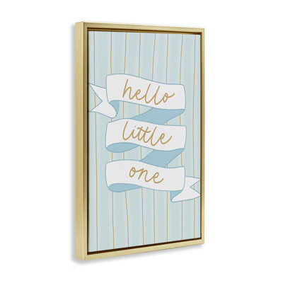 Cadre flottant bleu Hello Little One, design par Amanda Houston