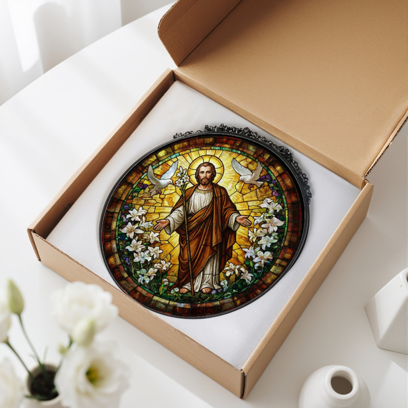 Vitrail de fenêtre en verre coloré 12 po, H 12 po