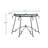 Tempered Glass Surface Console Table Coffee Table With Sturdy Construction For Living Room (Rustic Black)