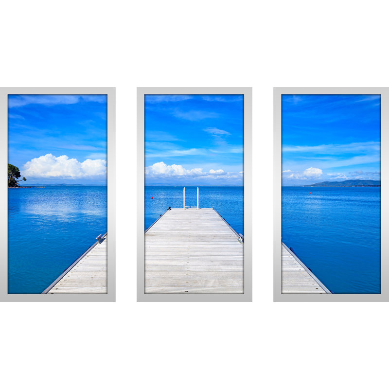 Monte Argentario, Porto Saint-Stefano - ensemble de 3 reproductions de photos sur acrylique, H 25,5 po x l 40,5 po x P 1 po