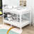 Full XL Over Full XL Metal Bunk Bed With Ladder