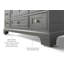 Audrey 84'' Free Standing Double Bathroom Vanity with Calacatta Quartz Top-2114411452-2086319465