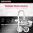 1/2" Gooseneck Spout Wall Mount Touch Kitchen Faucet with Dual Lever Handles