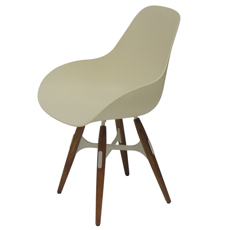 Delfida Upholstered Armchair, Walnut, White