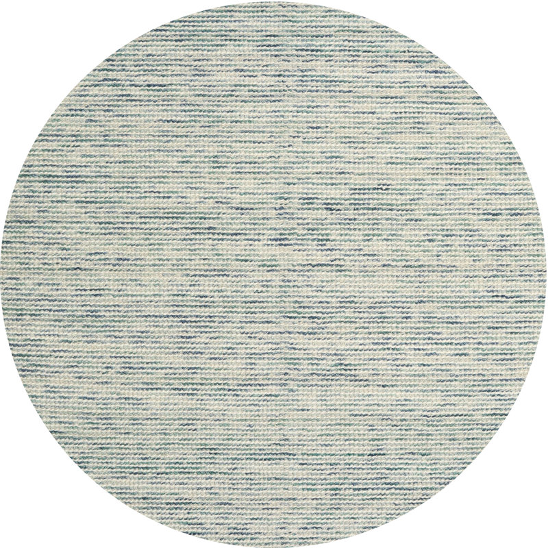 Tapis contemporain gris / vert clair, Rond 8 pi