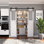 Standard Double Door Barn Door Hardware Kit (Doors not included)