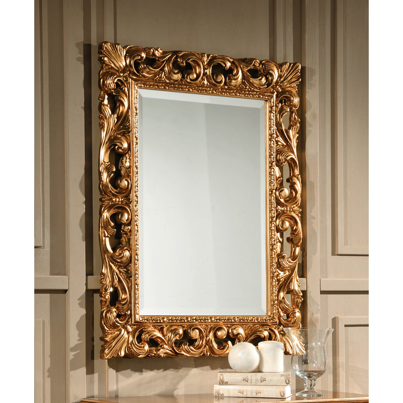 Burriss Wood Flat Wall Mirror