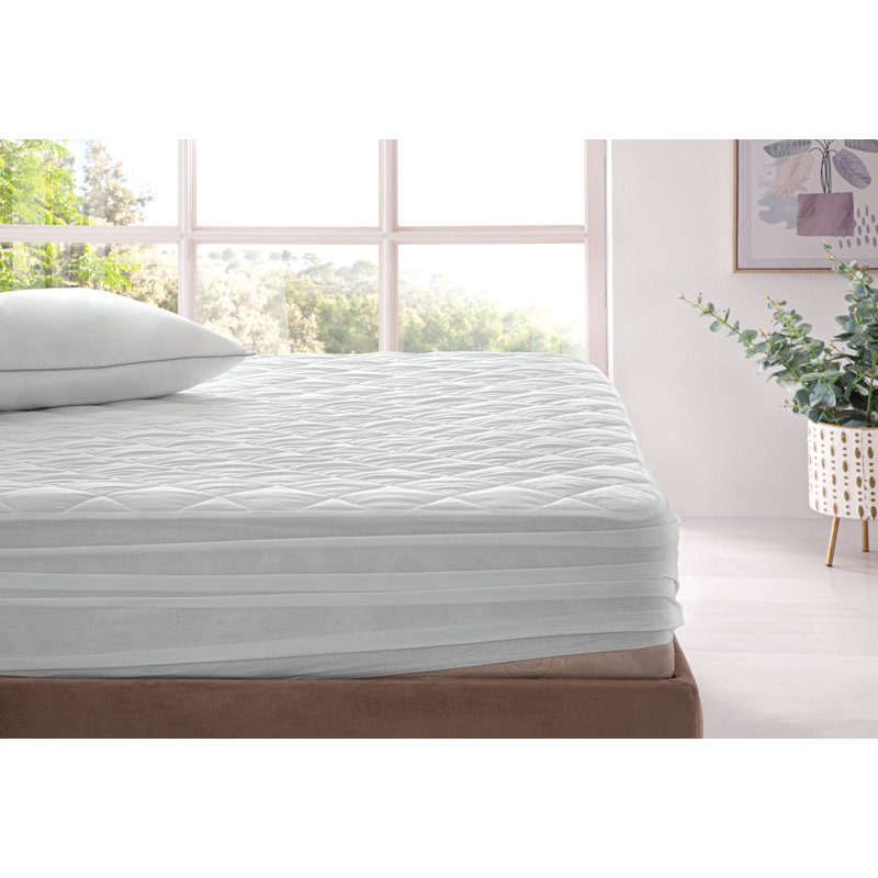 Protège-matelas matelassé Stoughton, protection et confort supérieurs, 100% coton, Très grand