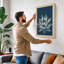 Lotus in Teal Botanical - Wrapped Canvas-1268253977-1268253983