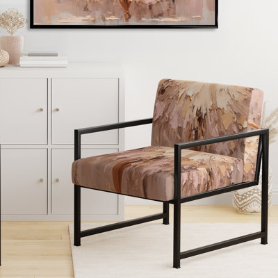 Fauteuil rembourré beige, or et minimalisme Ballerina II