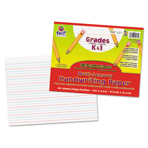 Bloc-notes ligné surélevé multi-sensorielle
