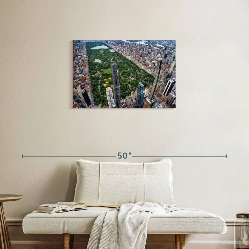 Kavia au-dessus de Central Park à New York, H 20 po x l 30 po