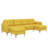 110" L-Shape Convertible Sectional Sofa Couch With Movable Ottoman, Convenient Storage Pockets, Velvet Upholstery Sofa-1248554584