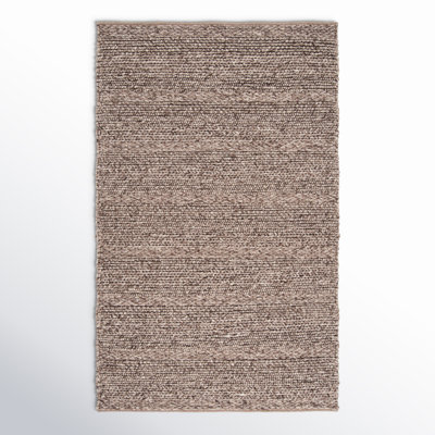 Zekia Taupe Hand-Woven Wool Rug