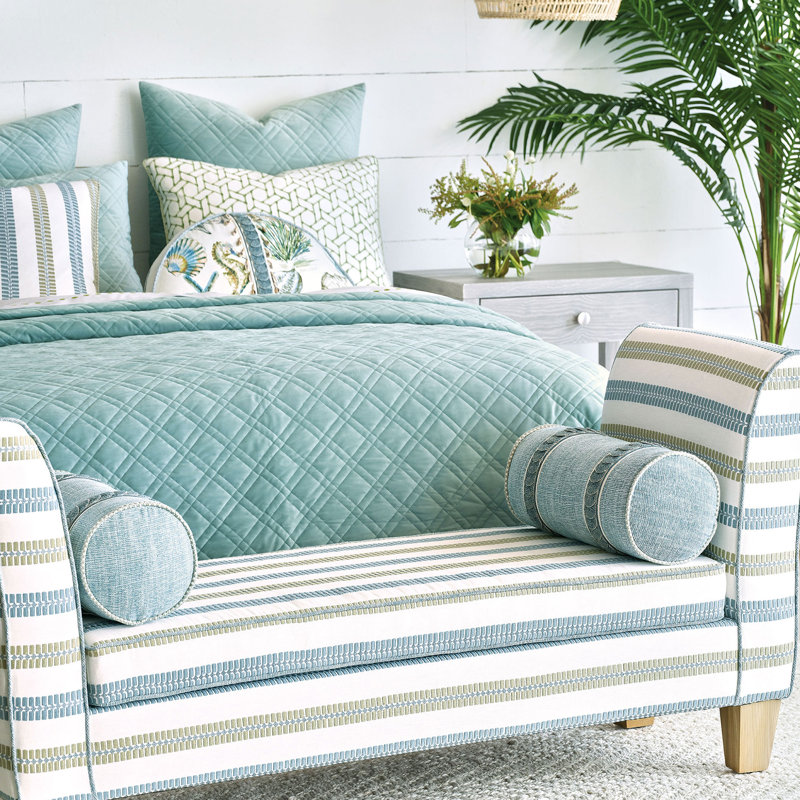 Grenada Upholstered Bench, 21" H x 66" W x 32" D