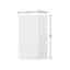 Armoire de cuisine murale Furinno Shaker, prête à assembler, P 12 po x l 21 po x H 36 po, blanc-118486862-118486864