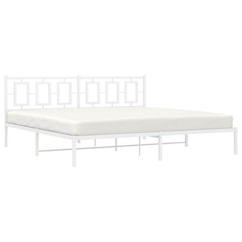Lilibet Metal Open-Frame Bed, King, White