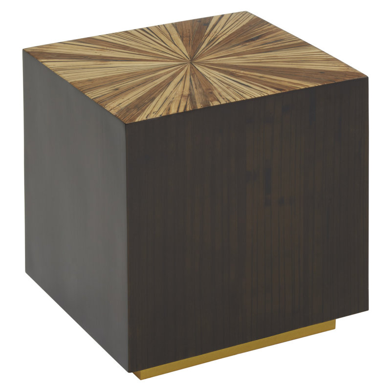 Xena Solid Wood Block End Table