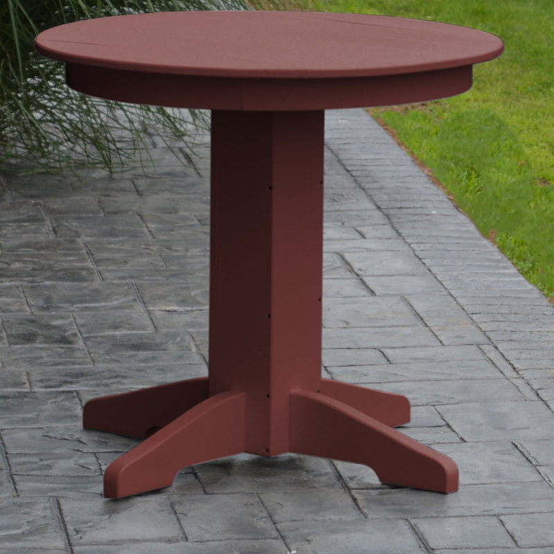 Nettie Round Outdoor Dining Table , 33'' in. W 33'' in. D, Cherrywood